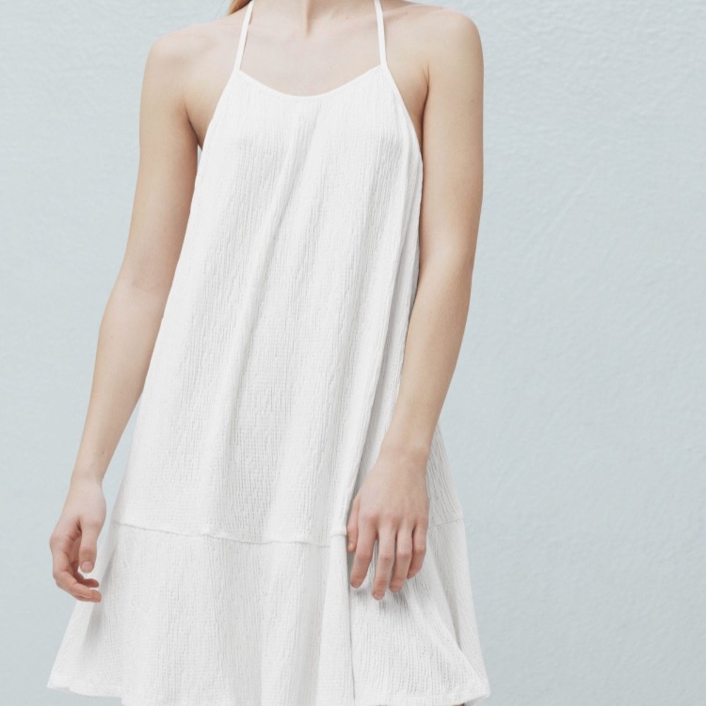MANGO textured strap dress
